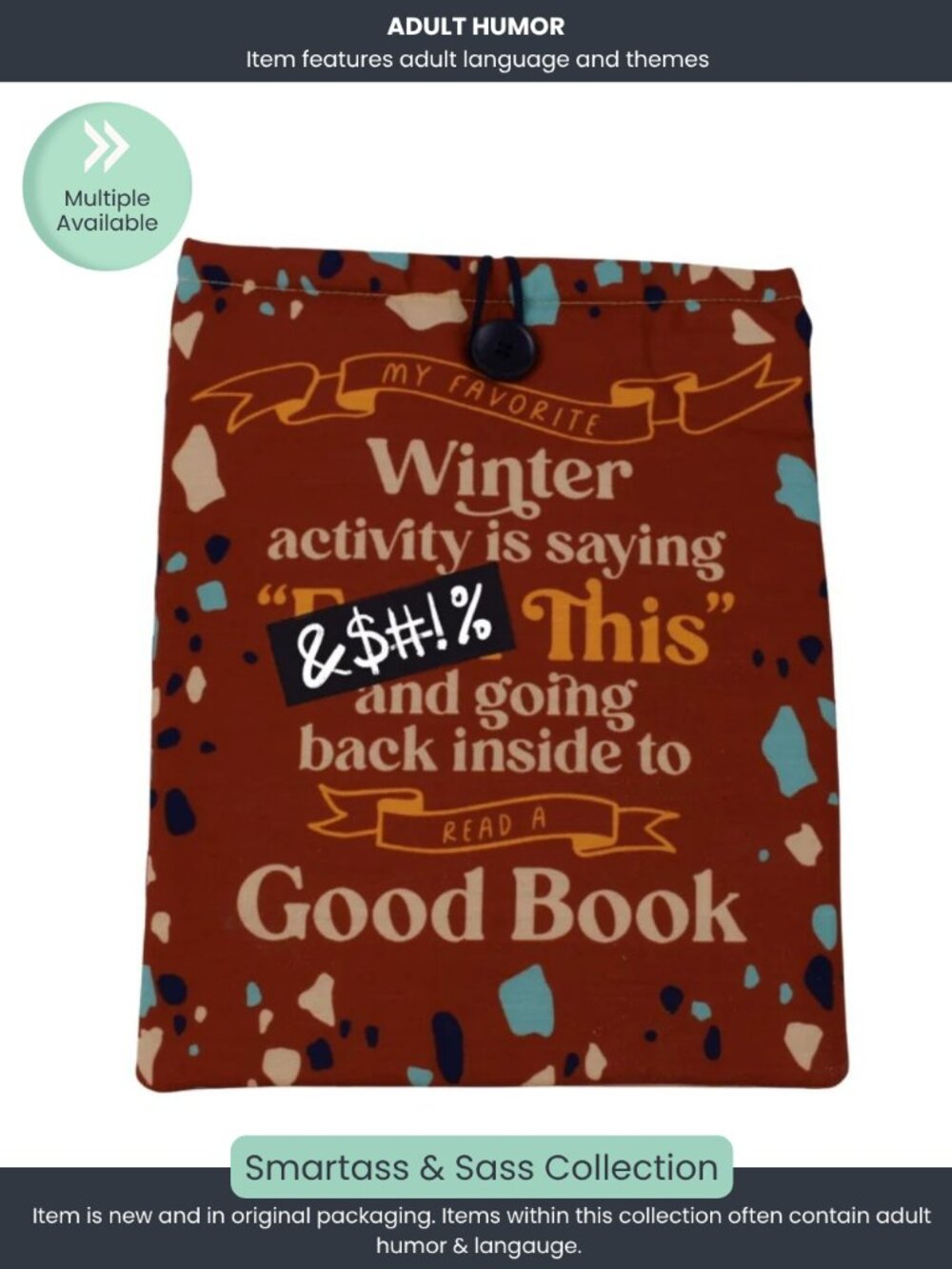 Funny Winter Book & Kindle Sleeve (9" x 11")